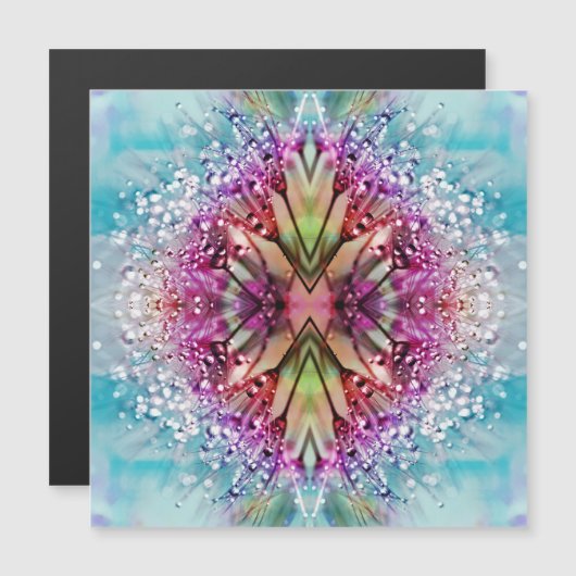 Kaleidoscope Dewdrops: Abstracte bloemkunst (Voorkant / Achterkant)