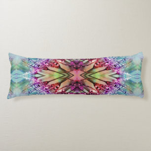Kaleidoscope Dewdrops: Abstracte bloemkunst Lichaamskussen