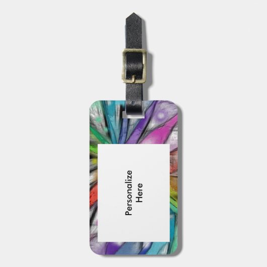 Kaleidoscope Dragonfly Bagagelabel (Voorkant verticaal)