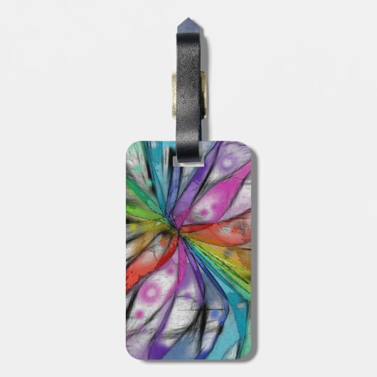 Kaleidoscope Dragonfly Bagagelabel (Achterkant verticaal)