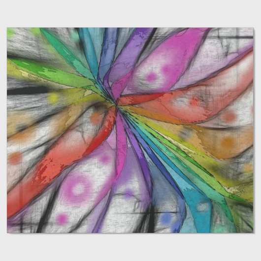 Kaleidoscope Dragonfly Cadeaupapier (Vlak)