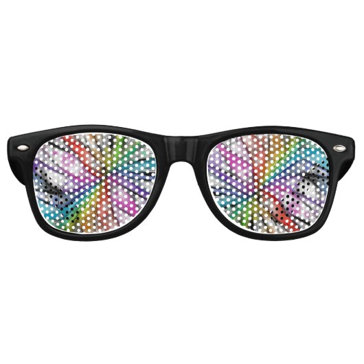 Kaleidoscope Dragonfly Retro Zonnebril (Voorkant)