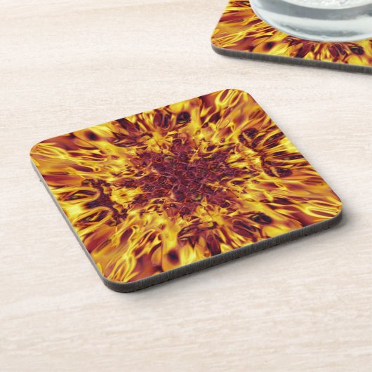 Kaleidoscope Fire Explosion Bier Onderzetter (Linkerzijde)