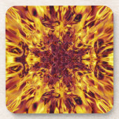 Kaleidoscope Fire Explosion Bier Onderzetter (Voorkant)