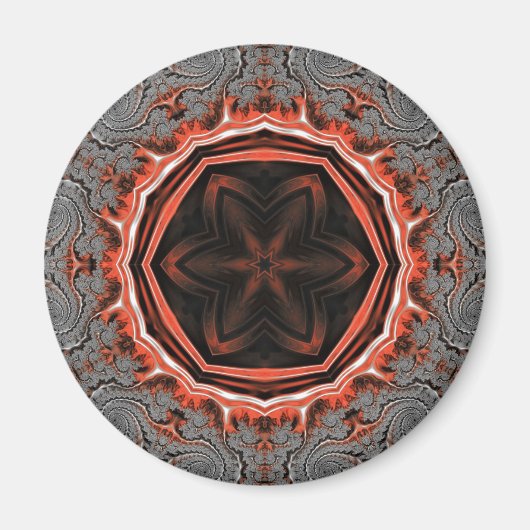 Kaleidoscope Flames Magnet (Voorkant)