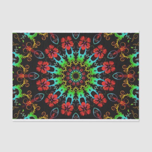 Kaleidoscope Flower Hibiscus II + your idea Tissuepapier (Voorkant)