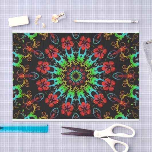 Kaleidoscope Flower Hibiscus II + your idea Tissuepapier (Craft)