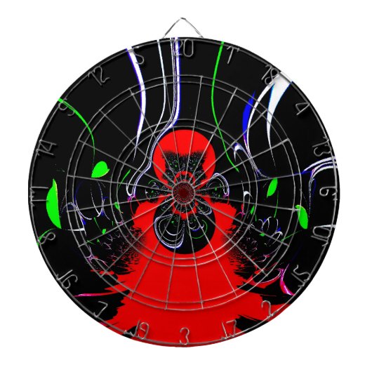 Kaleidoscope Fluid Art Print Dartbord (Voorkant)