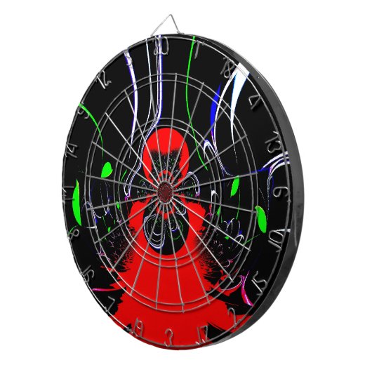 Kaleidoscope Fluid Art Print Dartbord (Voorkant Rechts)