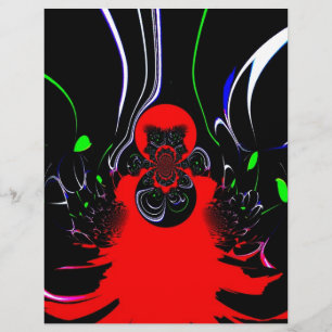Kaleidoscope Fluid Art Print Gepersonaliseerd Briefhoofd