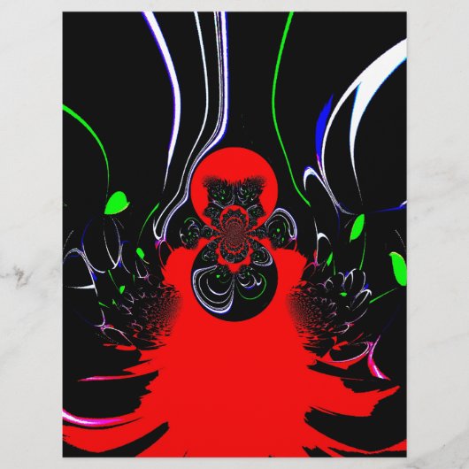 Kaleidoscope Fluid Art Print Gepersonaliseerd Briefhoofd (Voorkant)