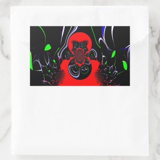 Kaleidoscope Fluid Art Print Rechthoekige Sticker (Tas)