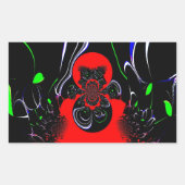 Kaleidoscope Fluid Art Print Rechthoekige Sticker (Voorkant)