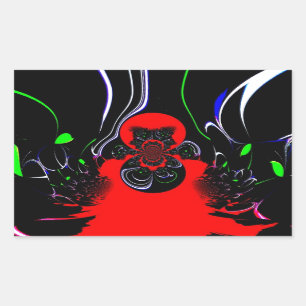 Kaleidoscope Fluid Art Print Rechthoekige Sticker