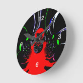 Kaleidoscope Fluid Art Print Ronde Klok (Hoek)