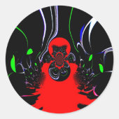 Kaleidoscope Fluid Art Print Ronde Sticker (Voorkant)