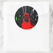 Kaleidoscope Fluid Art Print Ronde Sticker (Tas)