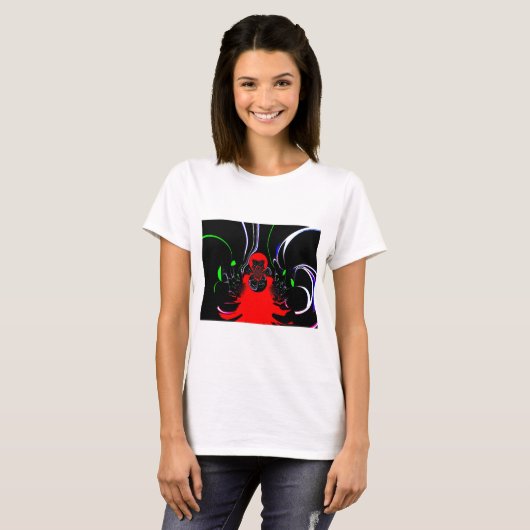 Kaleidoscope Fluid Art Print T-shirt (Voorkant volledig)