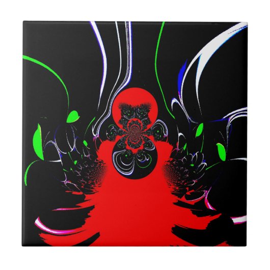 Kaleidoscope Fluid Art Print Tegeltje (Voorkant)