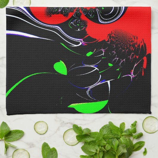 Kaleidoscope Fluid Art Print Theedoek (Gevouwen)