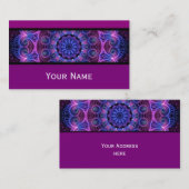 Kaleidoscope Fractal - Hearts Mandala + jouw tekst Visitekaartje (Voorkant / Achterkant)