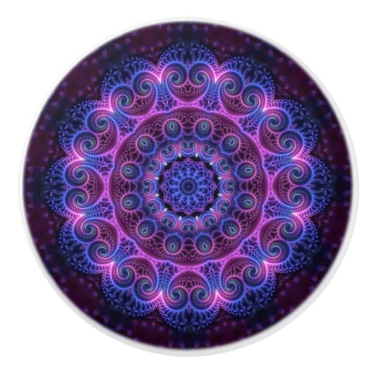 Kaleidoscope Fractal - Hearts Mandala + uw ideeën Keramische Knop (Voorkant)