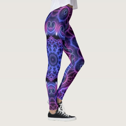 Kaleidoscope Fractal - Hearts Mandala + uw ideeën Leggings (Rechts)