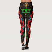 Kaleidoscope Fractal Hibiscus Flowers Leggings (Achterkant)