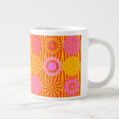 Kaleidoscope Fun, Pink-Oranje Jumbo Mok (Rechts)