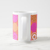 Kaleidoscope Fun, Pink-Yellow Jumbo Mok (Achterkant)