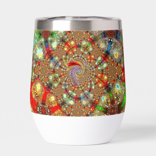 "Kaleidoscope Fury" (11oz.) Stemless Tumbler (Achterkant)