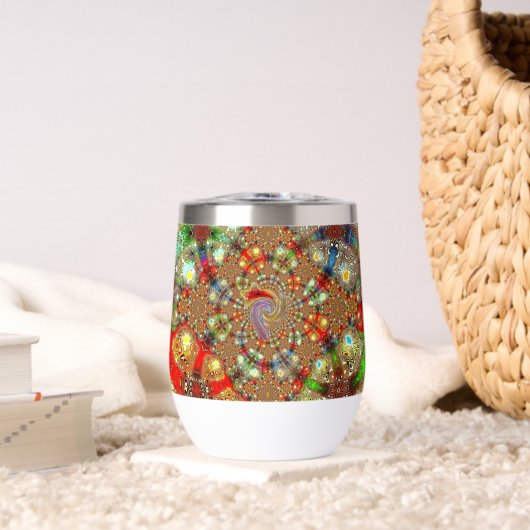 "Kaleidoscope Fury" (11oz.) Stemless Tumbler (Woonkamer (Gedraaid)  )