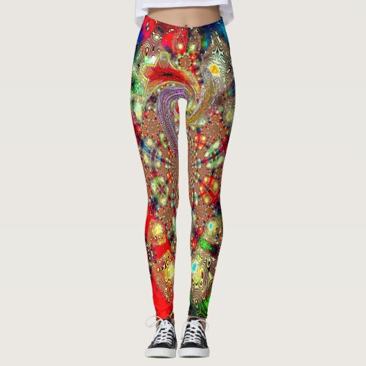 "Kaleidoscope Fury" Comfort Leggings (Voorkant)
