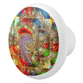 "Kaleidoscope Fury" keramische meeuw Keramische Knop (Rechts)