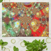"Kaleidoscope Fury" Keukenhanddoek (Gevouwen)