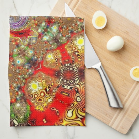 "Kaleidoscope Fury" Keukenhanddoek (Quarter Fold)