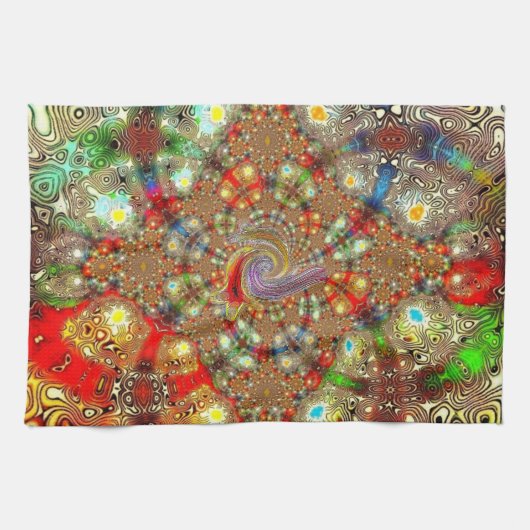 "Kaleidoscope Fury" Keukenhanddoek (Horizontaal)