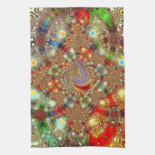 "Kaleidoscope Fury" Keukenhanddoek (Verticaal)