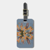 Kaleidoscope Giraffe Mandala: Abstracte Safari kun Bagagelabel (Voorkant verticaal)