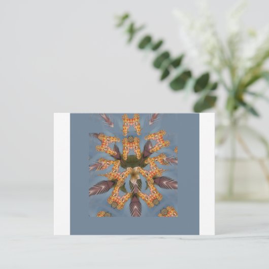 Kaleidoscope Giraffe Mandala: Abstracte Safari kun Briefkaart (Staand voorkant)