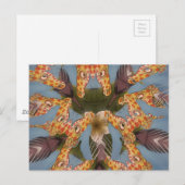 Kaleidoscope Giraffe Mandala: Abstracte Safari kun Briefkaart (Voorkant / Achterkant)