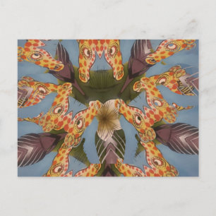 Kaleidoscope Giraffe Mandala: Abstracte Safari kun Briefkaart