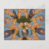 Kaleidoscope Giraffe Mandala: Abstracte Safari kun Briefkaart (Voorkant)