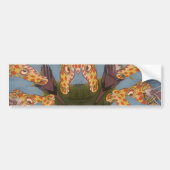 Kaleidoscope Giraffe Mandala: Abstracte Safari kun Bumpersticker (Voorkant)