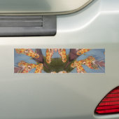 Kaleidoscope Giraffe Mandala: Abstracte Safari kun Bumpersticker (Op auto)