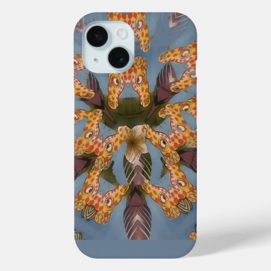 Kaleidoscope Giraffe Mandala: Abstracte Safari kun Case-Mate iPhone Case (Achterkant)