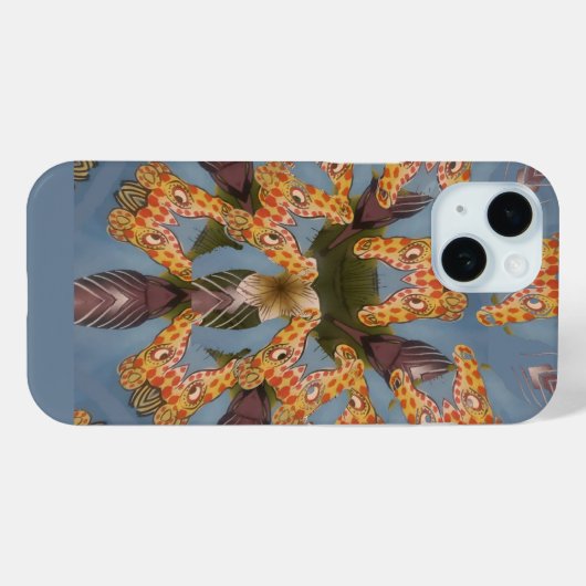 Kaleidoscope Giraffe Mandala: Abstracte Safari kun Case-Mate iPhone Case (Achterkant (horizontaal))