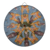 Kaleidoscope Giraffe Mandala: Abstracte Safari kun Dartbord (Voorkant)