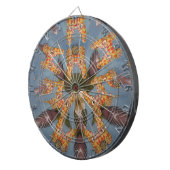 Kaleidoscope Giraffe Mandala: Abstracte Safari kun Dartbord (Voorkant Rechts)