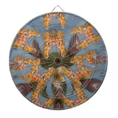 Kaleidoscope Giraffe Mandala: Abstracte Safari kun Dartbord (Voorkant)